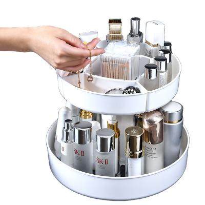 China 2021 new fashion plastic caixa de armazenamento multifunctional kitchen storage containers rotator makeup organizer cosmetic storage for sale