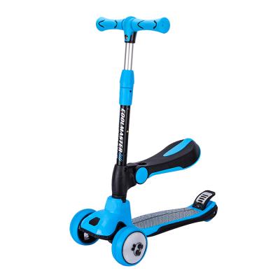 China Kids Play 4 PU Wheel Led Light Kids Child Seated Kick Scooter Stunt Scooter For Kids for sale