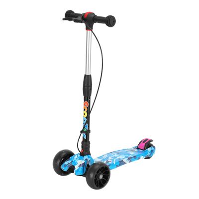 China PU Flashing One Second Foot Folding Feature Height Adjustable 3 Wheel Scooter With Hand Brake For Kids for sale