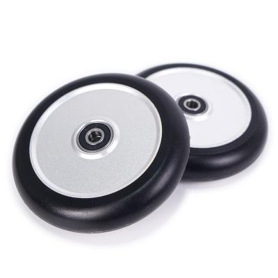 China PU and alloy wheels 110mm pro alloy hollow core stunt scooter wheel for sale