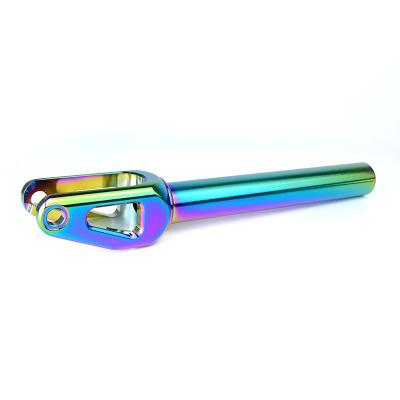 China 6061 T6 Aluminum CNC Aluminum Customized Chrome Rainbow Stunt Scooter Neo Fork for sale