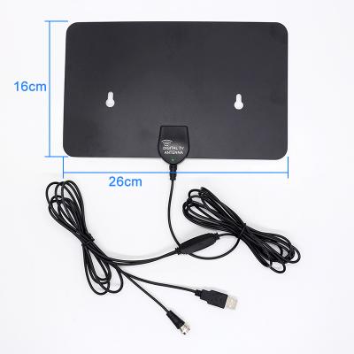 China Plastic Digital Indoor TV - Portable Indoor Outdoor TV Antenna for ATSC/DVB-T2 Television with 20dB Gain Active Antenna for sale