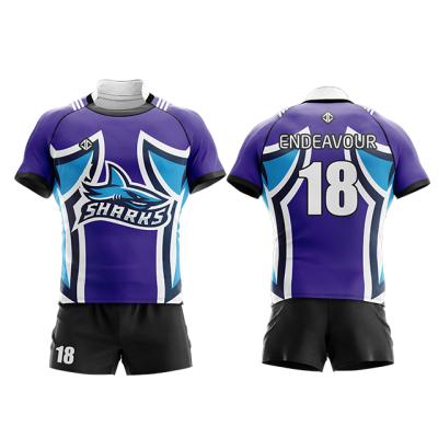 China Quick-drying wholesale custom sublimation rugby jerseys for rugby club for sale