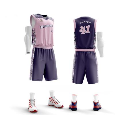 China custom club basketball jersey Quick-drying uniform sublimation design for sale