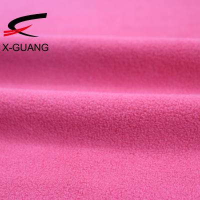 China Anti Static Pilling Brushed Plaid Knitted Double Fleece Brushed Micro Fleece Fabric For Jacket Coat for sale