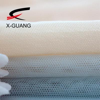 China Mosquito Net 100% Fusible Polyester Material Textile Mesh Tulle Fabric For Embroidered for sale