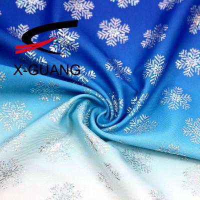 China Wholesale African Foil Snowflower Swimwear Lycra Spandex Fabric Gradation Shrink-Resistant for sale