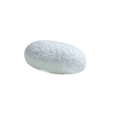 China Economical Custom 100% Raw Silkworm Cotton Natural Organic Oval White Cotton Silk Cocoon for sale