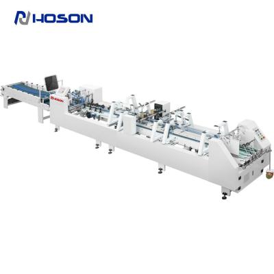 China ZH-880BFT Automatic HOSON Crash Lock Bottom Box Folding Gluing Machine/Folder Gluer for sale