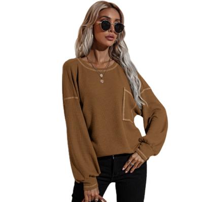 China 2021 Amazon Hot Selling Anti-wrinkle Shirt Autumn Winter Beauty Blouse Fashion Long Sleeve Girls Sweater for sale