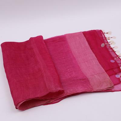 China China Hangzhou Hot Selling Wholesale List Of Soft Soft Feeling 50*190cm Purple Red Light Silk Scarf for sale