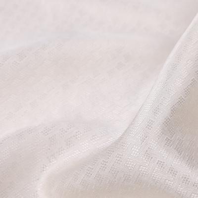 China Hangzhou Sangbo New Listing Viable Popular Jacquard Satin White Silk Fabric 114cm 100% Cavity for sale