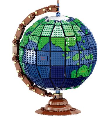 China The creative earth globe model building block the assembly bricks educational toys for children 031001 for sale