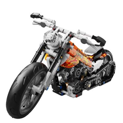 China T - 3009 Series Innovative Track Motorcycle Small Partial Building Block Children Model Toys T3009-T3010 for sale