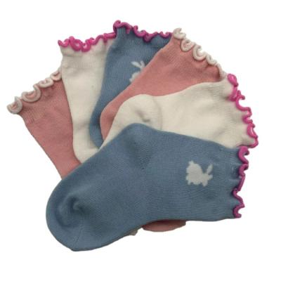 China QUICK DRY Cotton Flower Princess Children Kids Crew Ruffling Little Girls Socks for sale