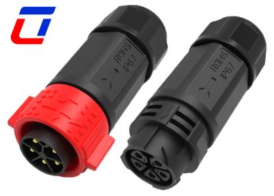 China IP67 Impermeável 5 pines Conector macho-fêmea de alta corrente nominal 30A com bloqueio por empurrão à venda