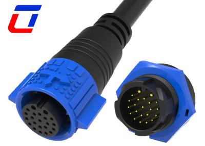 China Circular Molded Cable Plug And Socket Connectors M19 Multi Pin Waterproof IP67 for sale