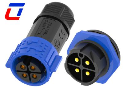 China 40A M25 Conector de alimentação de parede 4 pines impermeável IP67 Homem / Mulher à venda