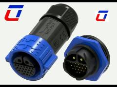 30a 3 pin 600v circular quick release wire connector waterproof male to female