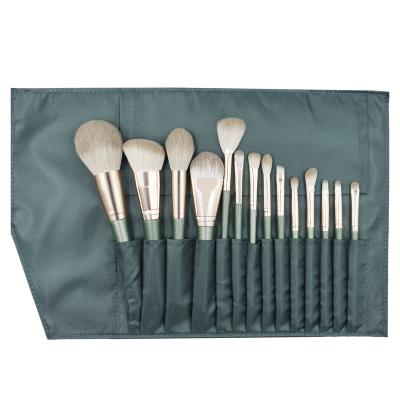 China Makeup Set Brush 14 Pieces Skin Friendly Touch Painting Makeup Set Brush Support Soft Wood Printing With Private Logo for sale