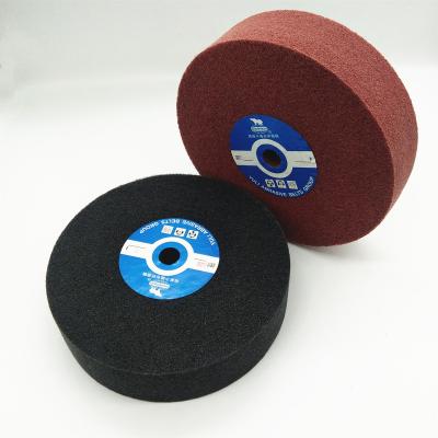 China High Performance Non Woven Nylon Cloth Polishing Wheel For Metal And Stainless Steel Polishing for sale