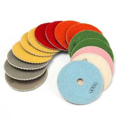 China Stone Marble Floor Sharpness Diamond Polishing Pads Wet Type 4