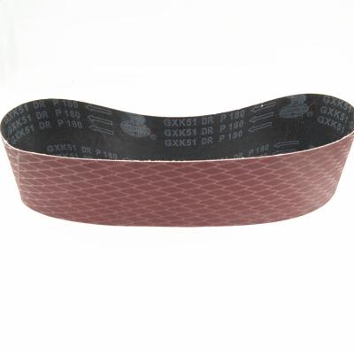 China High Performance Hot Rhombus Metal Sharpness Product Aluminum Oxide Xwt Backing GXK51-LD Abrasive Sanding Belts For Metal Sanding for sale