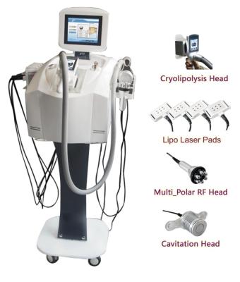 China Laser Lipo Machine / Lipo laser + Cryolipolysis + Cav + RF Weight Loss Machine for sale