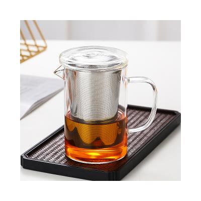 China Minimalist White Transparent Circular Borosilicate Glass Very Nice Classic Tall And Glass Tea Cups for sale