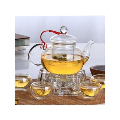 China Minimalist Glass Teapot With Infuser High Borosilicate Pyrex Glass Teapot for sale