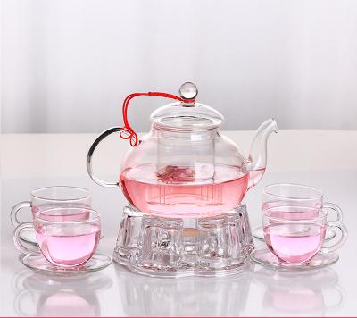 China Minimalist White Transparent High Borosilicate Modern Craft High Borosilicate Modern Craft Glass Teapot for sale