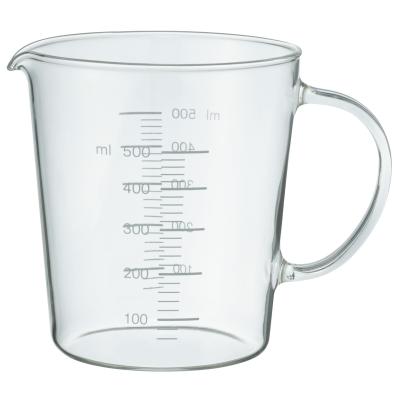 China Factory Price White Transparent Circular Measuring Non-slip Safe Glass Cup 100ml1500ml200ml for sale