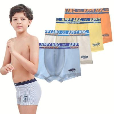 China Antibacterial Modal Boys Tight Sport Wear Kids Painties Cotton Kids Boxer 4 Packs for sale