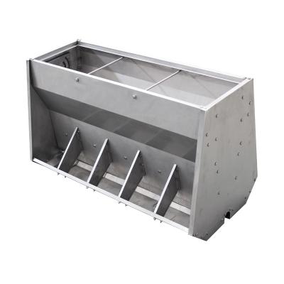 China Fatten / Weaning House Double Size Stainless Steel Pigs Fatten Feeder Pig Farm Trough for sale