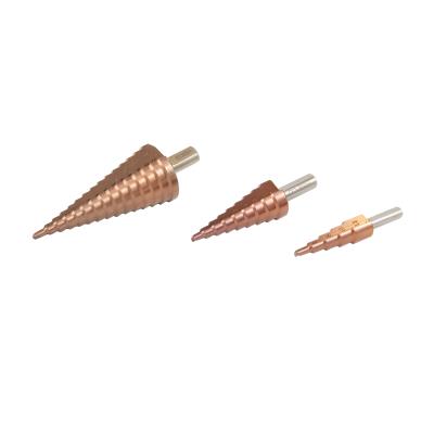 China Bright Copper/Metal/Wood M35 Cobalt 5 Straight Flute Finish Step Drill Bit With 1/4