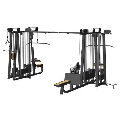 China 8 Station Multi Gym Equipment Cable Power Rack for Steel Tube Q235 Strength Training for sale