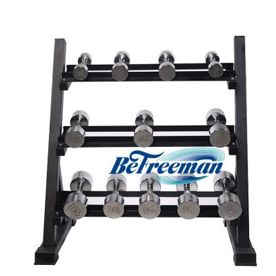 China Customizable Colors Three-Layer Dumbbell Rack for Commercial Strength Training for sale