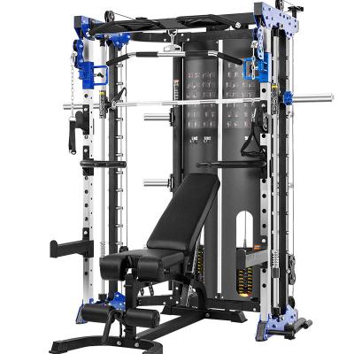 China Commercial/Home Smith Trainer Bodybuilding Squat Rack with Two Layer Powder Coating for sale