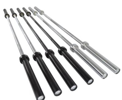 China Universal Strength Training Equipment Barbell Bar with Hard Chrome Silver Finish for sale