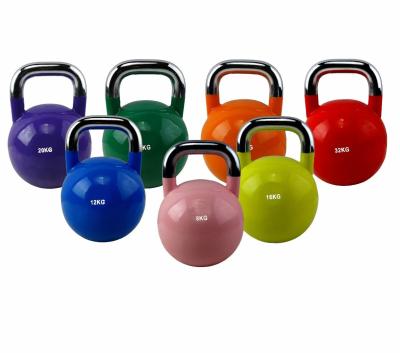 China Gym Fitness Unisex kleurrijke geschilderde gietijzeren kettlebells voor krachttraining Te koop