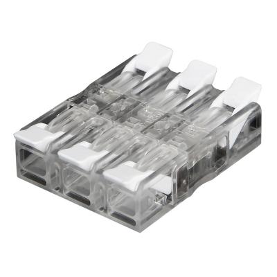 China Spring Type Screwless Construction Plastic Electrical Wire Quick Connector Terminal Block For Led LightingQuick Connect Terminal Block for sale