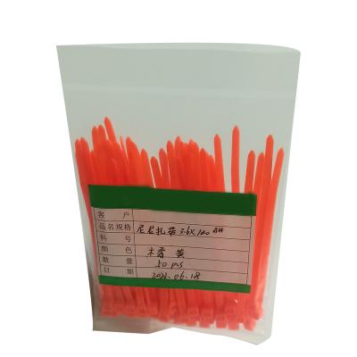 China High Quality Automotive Chinese Supplier Nylon Plastic Orange UV Rohs OEM Certified Cable Tie for sale