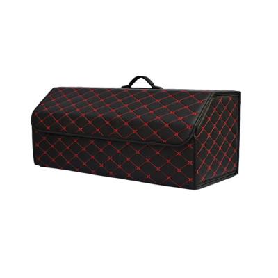 China Universal Foldable 2 Compartment Storage Bag Multi-Use Car Trunk Organizer for sale