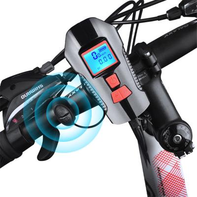 China ABS Cycle Accessories Power Front Light 6 Modes Display Mountain Bike Bicycle Head Light for sale