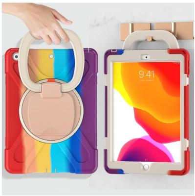 China 360 Rotation Hand Kickstand Shockproof Case For Ipad 10.2 inch 2019/2020 Full Body Protection TPU Shockproof Hybrid PC Skin Cover for sale