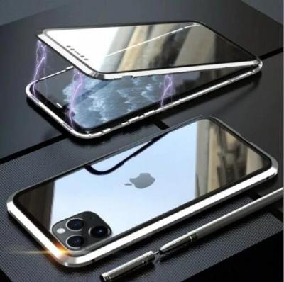 China Anti-drop For mini 11 pro X XS XR Max Magnetic Adsorption Front Back Double Case iPhone 12 360 Degree Tempered Glass Skin Cover for sale