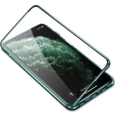 China Pro Shockproof Magnetic Adsorption iPhone 11 Double Case 360 ​​Degree Tempered Glass Skin Coverage Front Back Case For iPhone 11 Max for sale