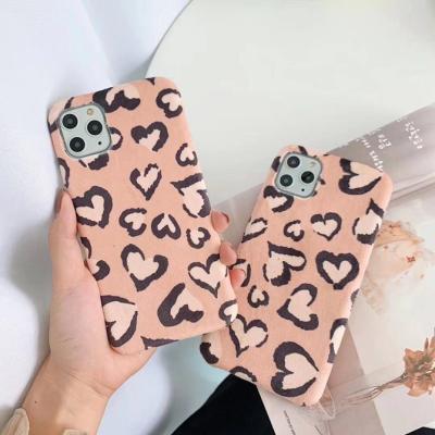 China Leopard Print Fur Case Shock Resistant Case For iPhone 11 Pro XR Max X XS 8 7 Max Plus 6 6S 6Plus Fashion Fuzzy Plush Hair Skin Cover Warm for sale