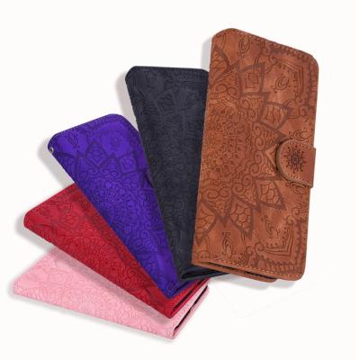 China Mandala Flower Wallet Leather Flower Wallet Case For Samsung A7 2018 A750 A5 A8 A6 plus 2018 A9 Flip Skin Cover 2018 for sale