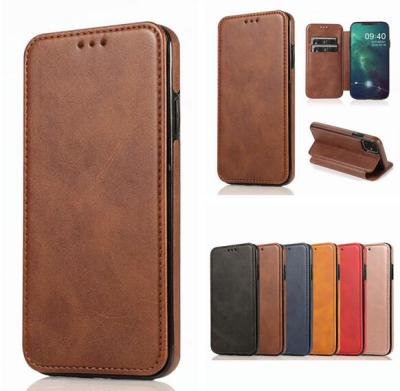 China Retro Vintage Magnetic Flip Leather Case For Samsung Galaxy NOTE8 NOTE 9 S8 S9 plus S10 S10E NOTE10 Pro Wallet Stand Cover for sale